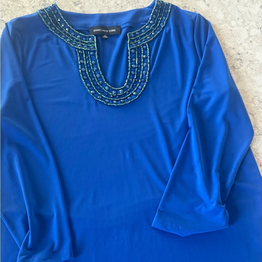 NY & Co White Chiffon Blouse Short Sleeve Large | NWT